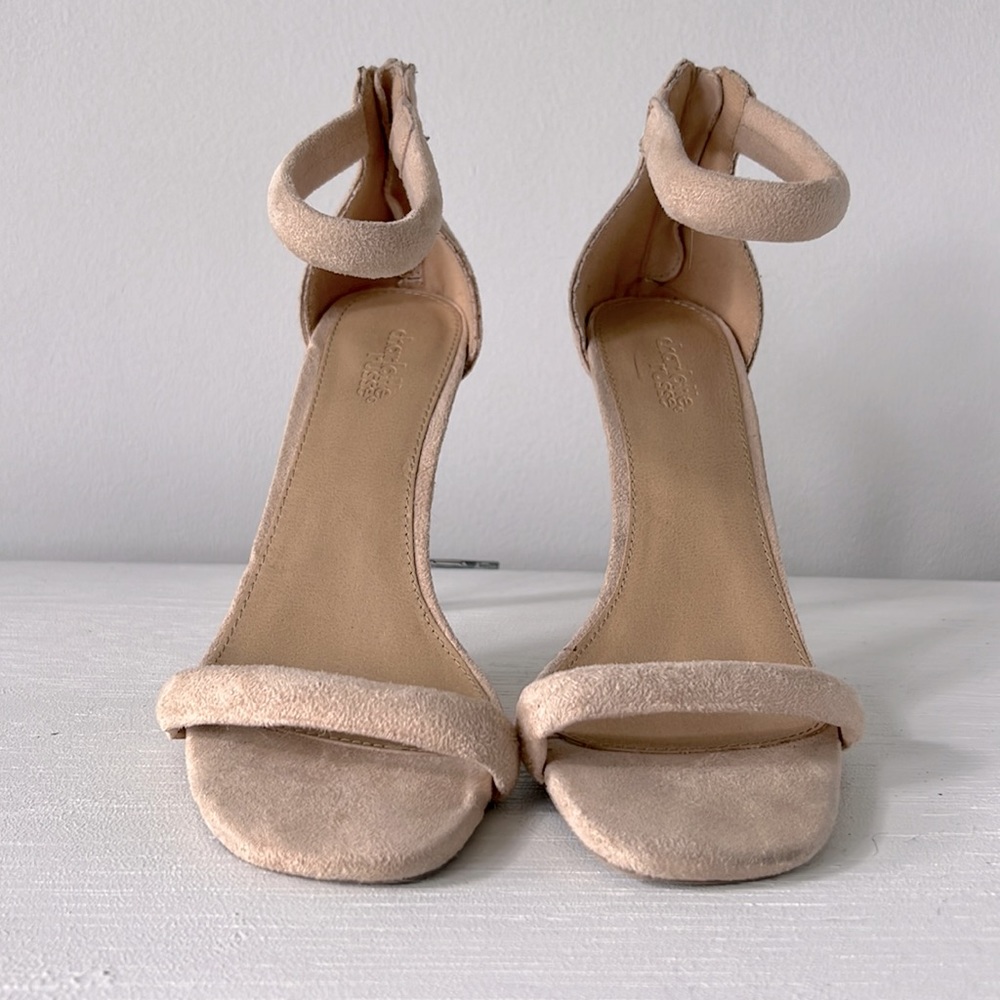 SOFT • Heel Sandals - Size 9 US - Cream-Pale-Rosé - 4 inch tall